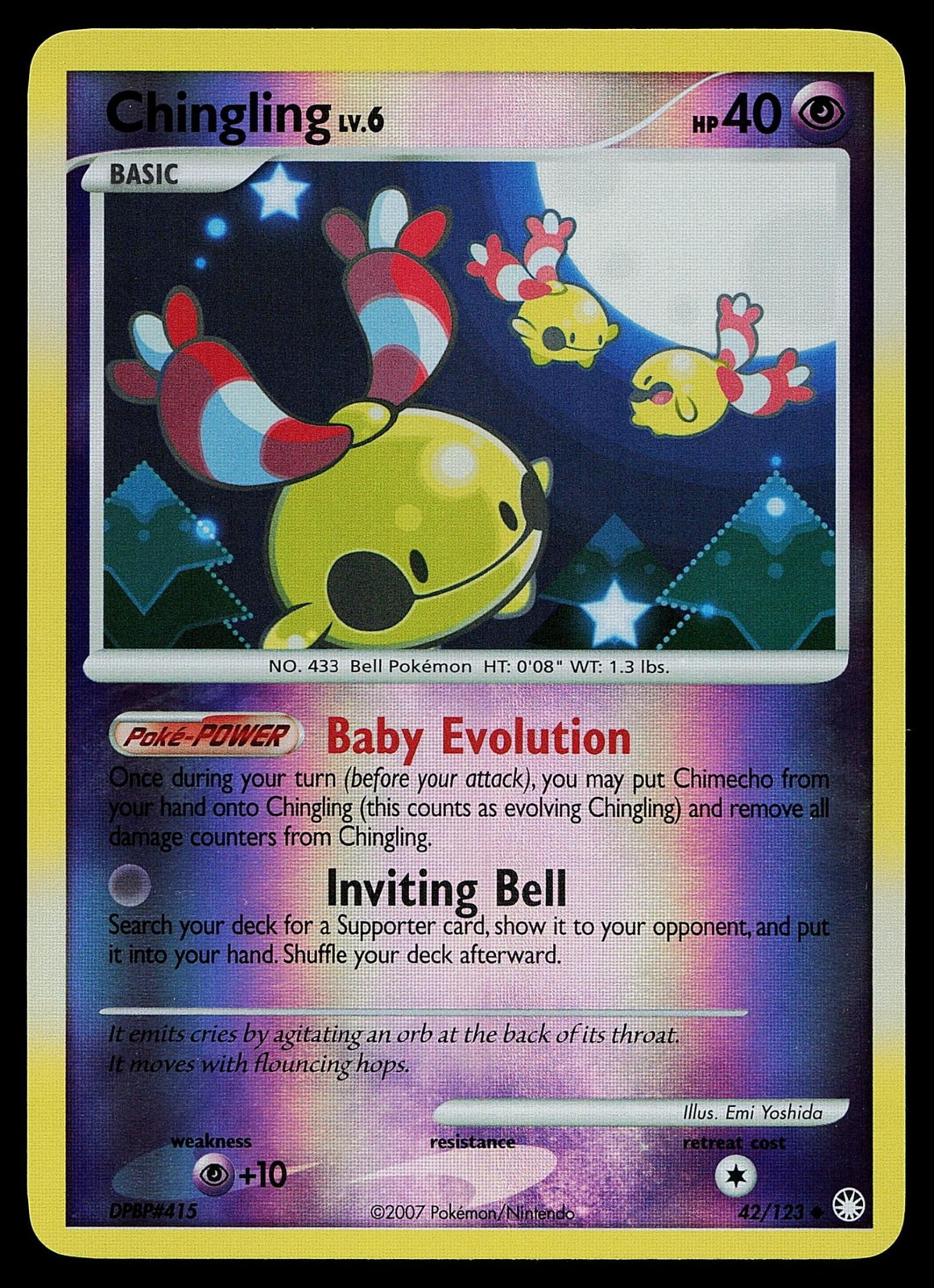 Pokemon Card - Chingling Mysterious Treasures 42/123 Reverse Holo Uncommon