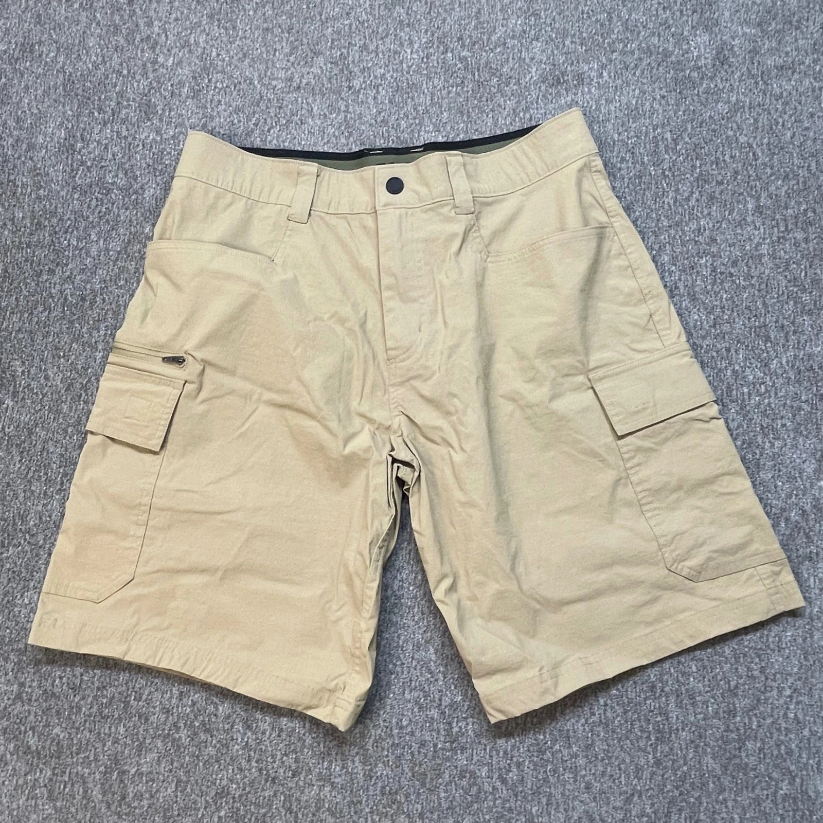 Orvis Mens Cargo Shorts Tan Khaki Outdoor Hiking Fishing Size 32