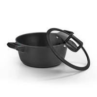 N8WERK Kochtopf Induktion Topf Glasdeckel Suppentopf Aluguss Temperaturanzeige