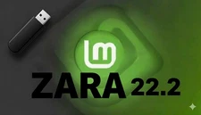 Linux Mint 22.2 Zara Cinnamon 64Bit 32 Gb USB 3.0 Linux Bootable USB Install