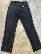 Levi's 550 100 Cotton Black Denim Jeans Mens 30x32 Straight Red Tab EUC