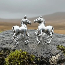 Horse Post Earrings Animal Girls Ladies Stud Earrings 925