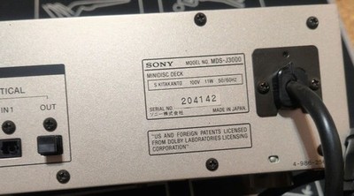Sony CDP-X3000 MDS-J3000 TA-F3000 ES Hi-Fi System CD MD Amplifier