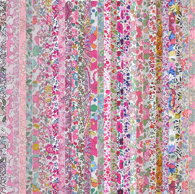5-30 Stück Konvolut Liberty Stoff Tana Lawn (rosa)