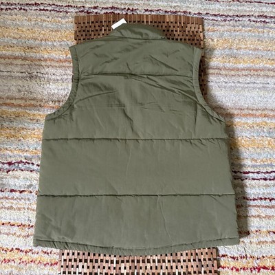 NWT Paul Smith Goose Down Snap Front Puffer Vest Forest Green