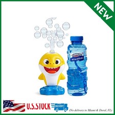 Little Kids Baby Shark NO Spill Musical Bubble Machine,Bubble Toy for Baby, Todd