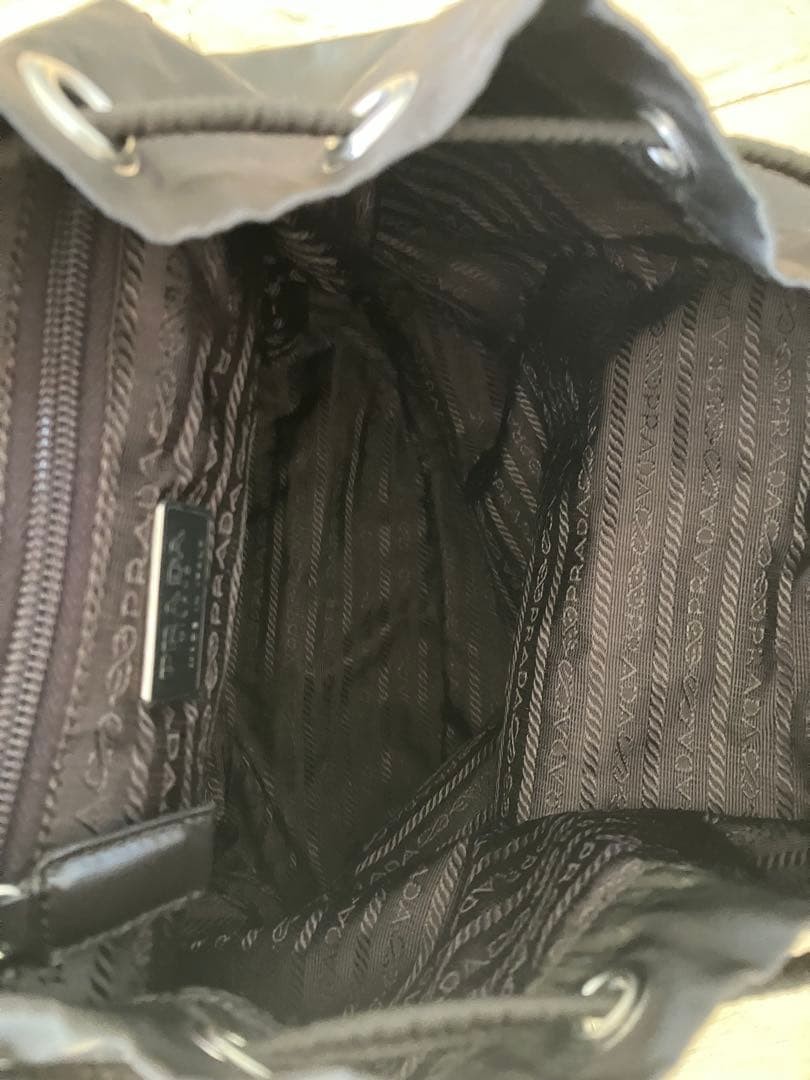 PRADA Khaki Backpack Authentic Logo Fabric Adjustable Straps Casual Bag thumbnail 8