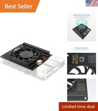 Silent 40mm PWM Fan HAT for Raspberry Pi 4 3 with Integrated Power Button