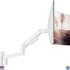 Heavy Duty Wall Mount Monitor Arm for 17-49" Ultrawide Screens, Adjustable VESA