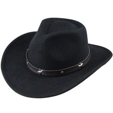 Western Cowboy Cowgirl Hat for Kids Boys Girls Felt Fedora Hats for Kids 3-6...