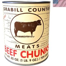Canned Beef Chunks from Indiana - 75 Oz - Convenient Long-Term Storage