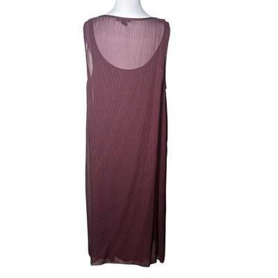 eileen fisher layering dress Sheer Silk Georgette Layered Dress