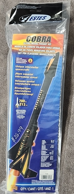 Estes COBRA #7228 NEW RARE Hard to Find Flying Model Rocket Kit Free Shipping!