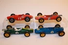 4 Vintage 1960's Matchbox Lesney Cars B.R.M. Racing / Lotus Race Car / Ferrari