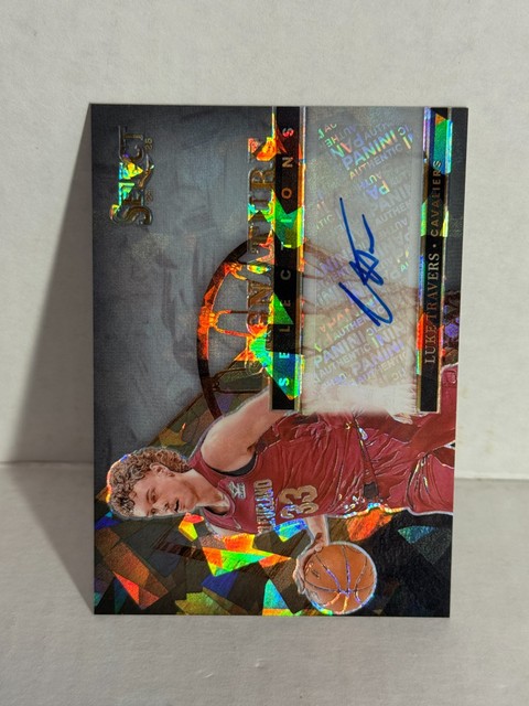 2024-25 Panini Select Signature Selections Luke Travers ice /25 Auto Cavaliers