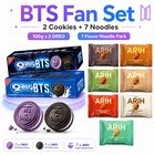 BTS OREO Cookies & ARIH Modern Noodle 7 Flavor Set Korean Snack Bundle