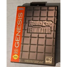 Robocop Versus The Terminator Sega Genesis CIB Complete with Manual Virgin Games