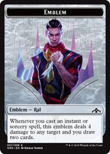 MTG 10 Emblem - Ral, Izzet Viceroy, NM-Mint, English Guilds of Ravnica