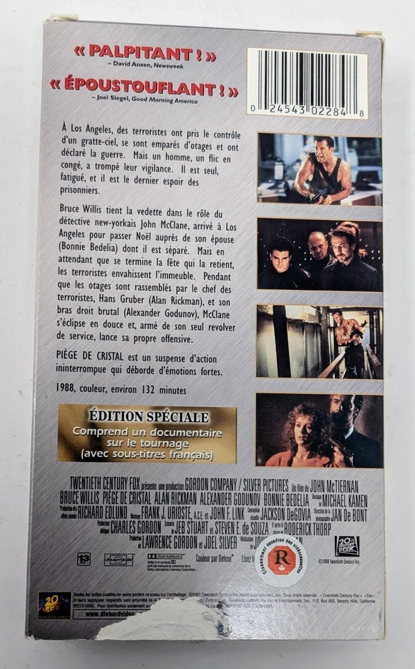 Piege de Cristal VHS (1988) - NTSC - French - Good (Tested) - Image 2 of 4