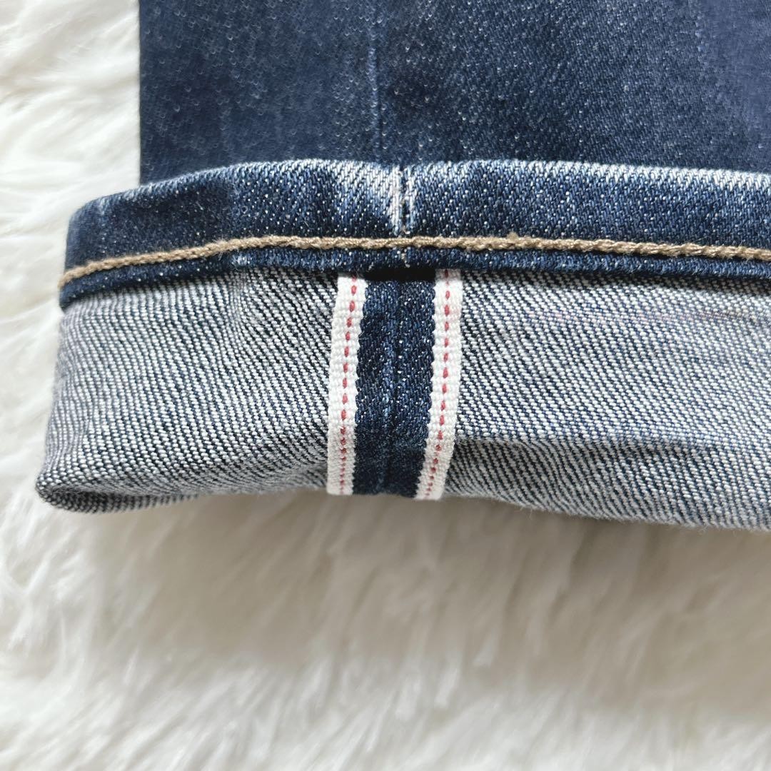 Uniqlo denim slim fit jeans red ear F blue 31(79cm) 96421C thumbnail 6