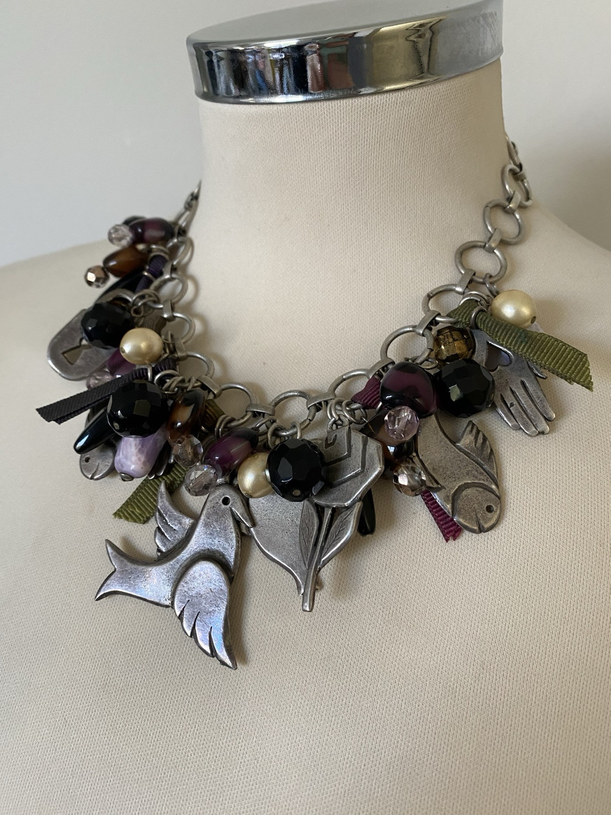 PHILIPPE FERRANDIS Signed Silver Multi-Charm & Be… - image 17