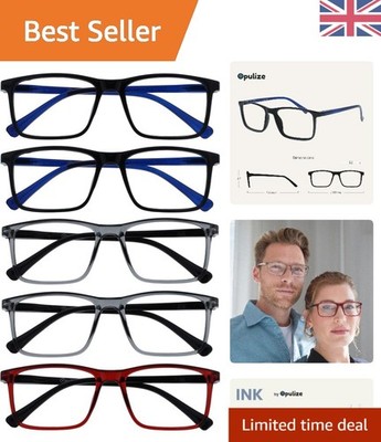 Robuste +2,00 Lesebrille - 5er Pack mit Federscharnieren & Kratzfestigkeit