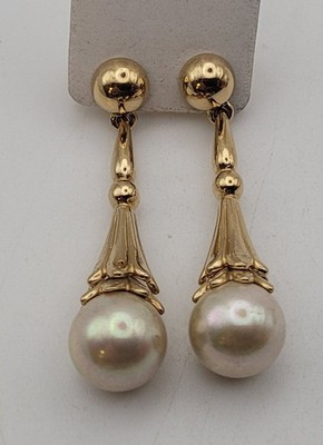 MAJORICA Vermeil Ohrringe (Gold auf 925 Silber) & Mallorca Perlen #K10