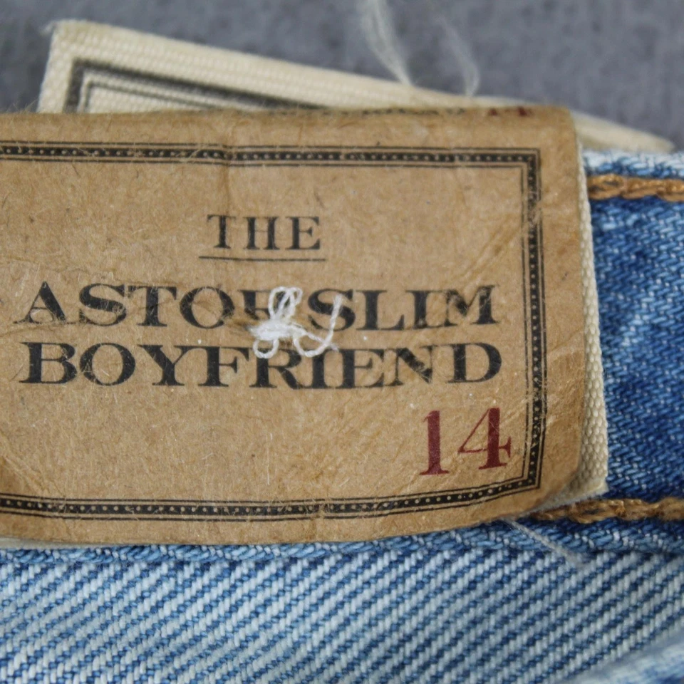 Polo Ralph Lauren Jeans Girls 14 Astor Slim Boyfriend Patchwork Embroidered - Image 4 of 4