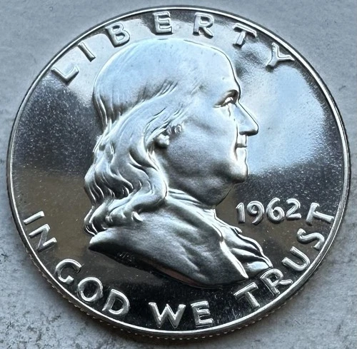 1962 Proof Franklin Half Dollar 90% Silver-INV#8753