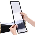 WeChef 60 Pcs Restaurant Menu Covers 4.25 x 14" Single Page 2 View for Wine List — photo 8
