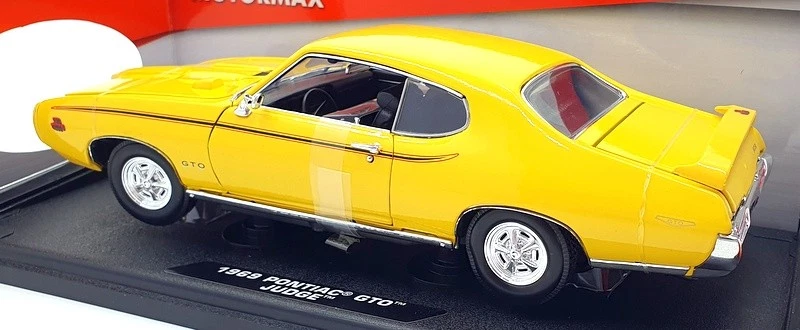 Motor Max 1/18 Scale Diecast 73133 - 1969 Pontiac GTO Judge - Yellow - Image 2 of 4