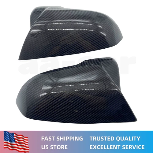 Real Carbon Fiber Side Mirror Cover Cap Fits For 19-23 Toyota Supra A90 GR Coupe