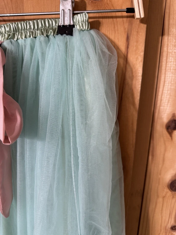 Teens/Girls Fairy God Mother Sea Foam Green TULLE TUTU SKIRT WAIST 20-24 M 7/8? - Image 3 of 4