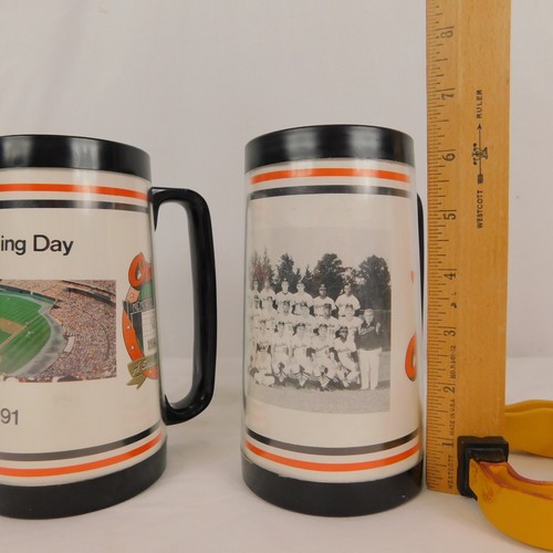 2 VTG Coors 1969 Baltimore Orioles Last Opening Day Memorial Stadium Beer Mug - Picture 9 of 12