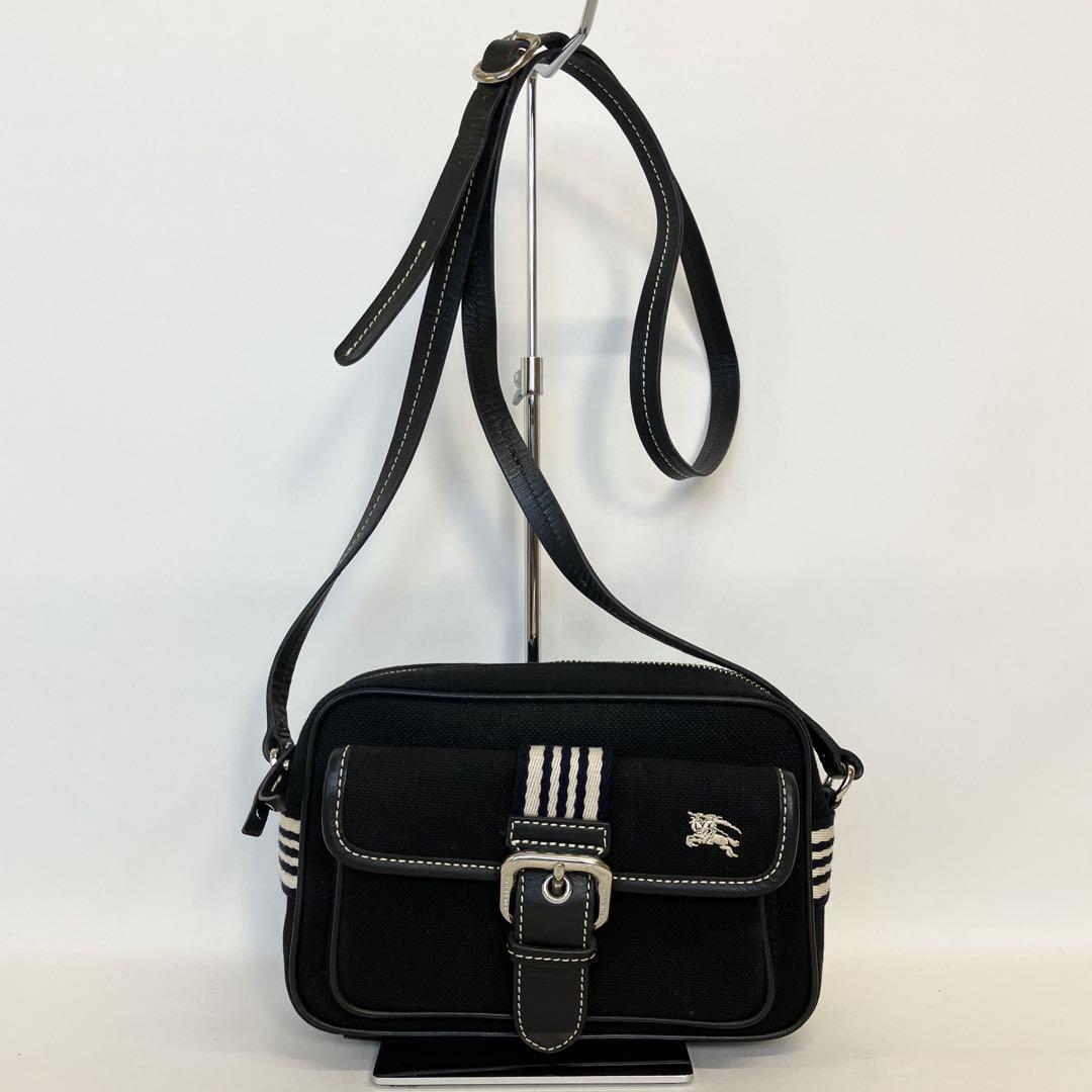 Burberry Shoulder Bag Leather Black Authentic F1113633