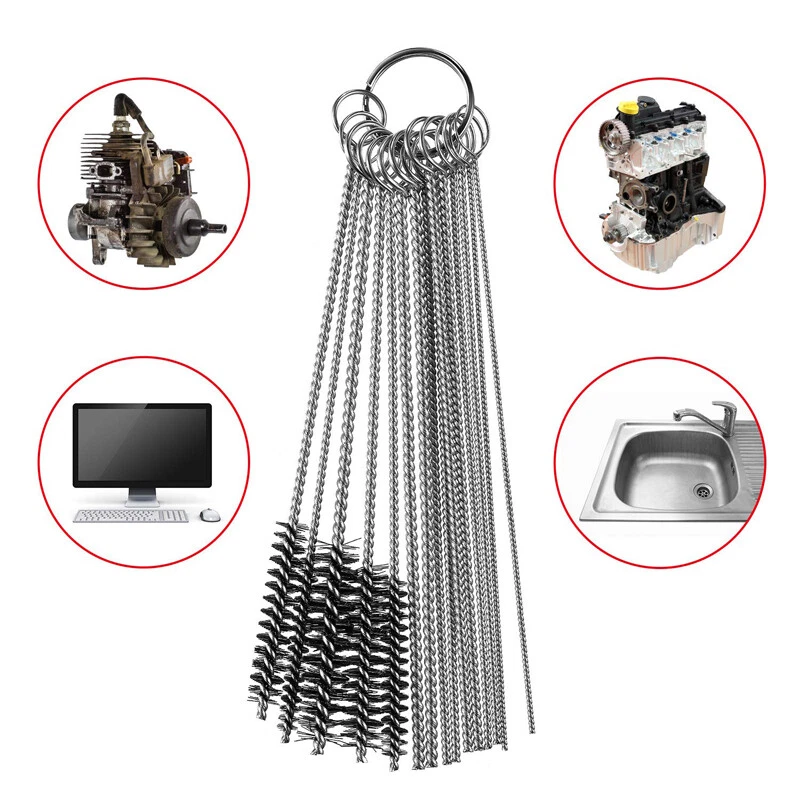 Kit de limpieza de carburador juego de agujas cepillos para motocicleta herramienta de limpieza de chorro de carburador Foto 2 de 4