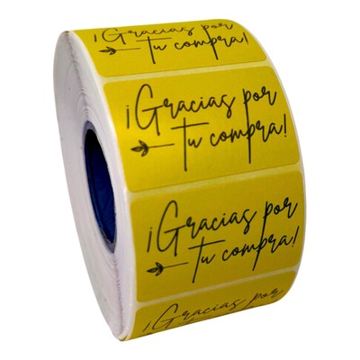 Large Spanish Gracias Stickers |  Spanish Thank You Stickers for customer