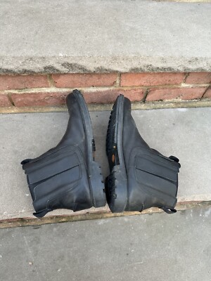 Mens Timberland Black Leather Ankle Boots Size 12 | eBay