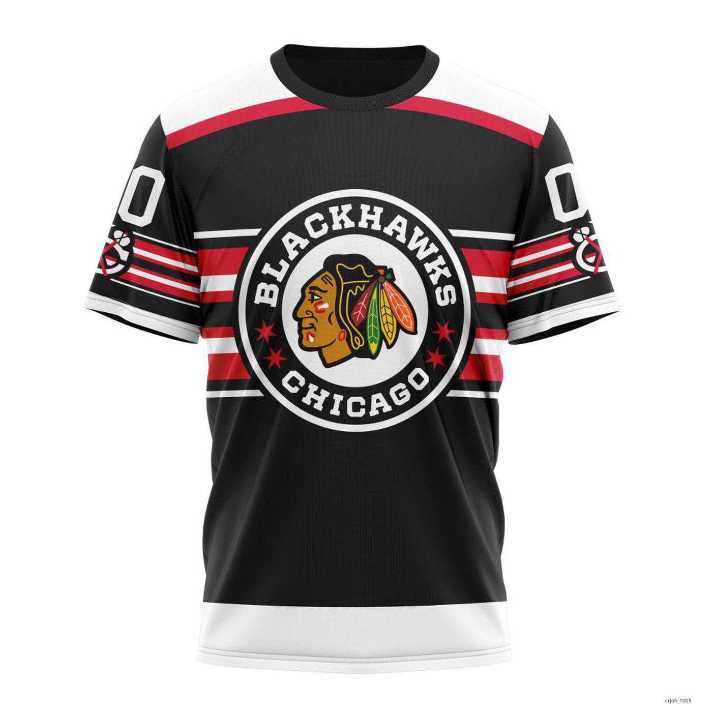  Personalized Chicago Blackhawks Special Bold Design Hoodie Black