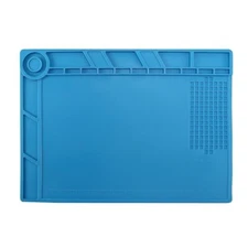 SILICONE RUBBER ESD ANTI-STATIC GROUNDING MAT FOR ELECTRONICS REPAIR PHONE BLUE