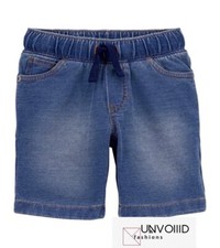 CARTER  S  Cotton/Elastane Chambray French Terry Shorts Toddler Boy Sz 4T Blue