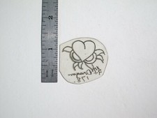 vtg 1960s 70s Tattoo Flash acetate stencil Heart Flower signed HAR2