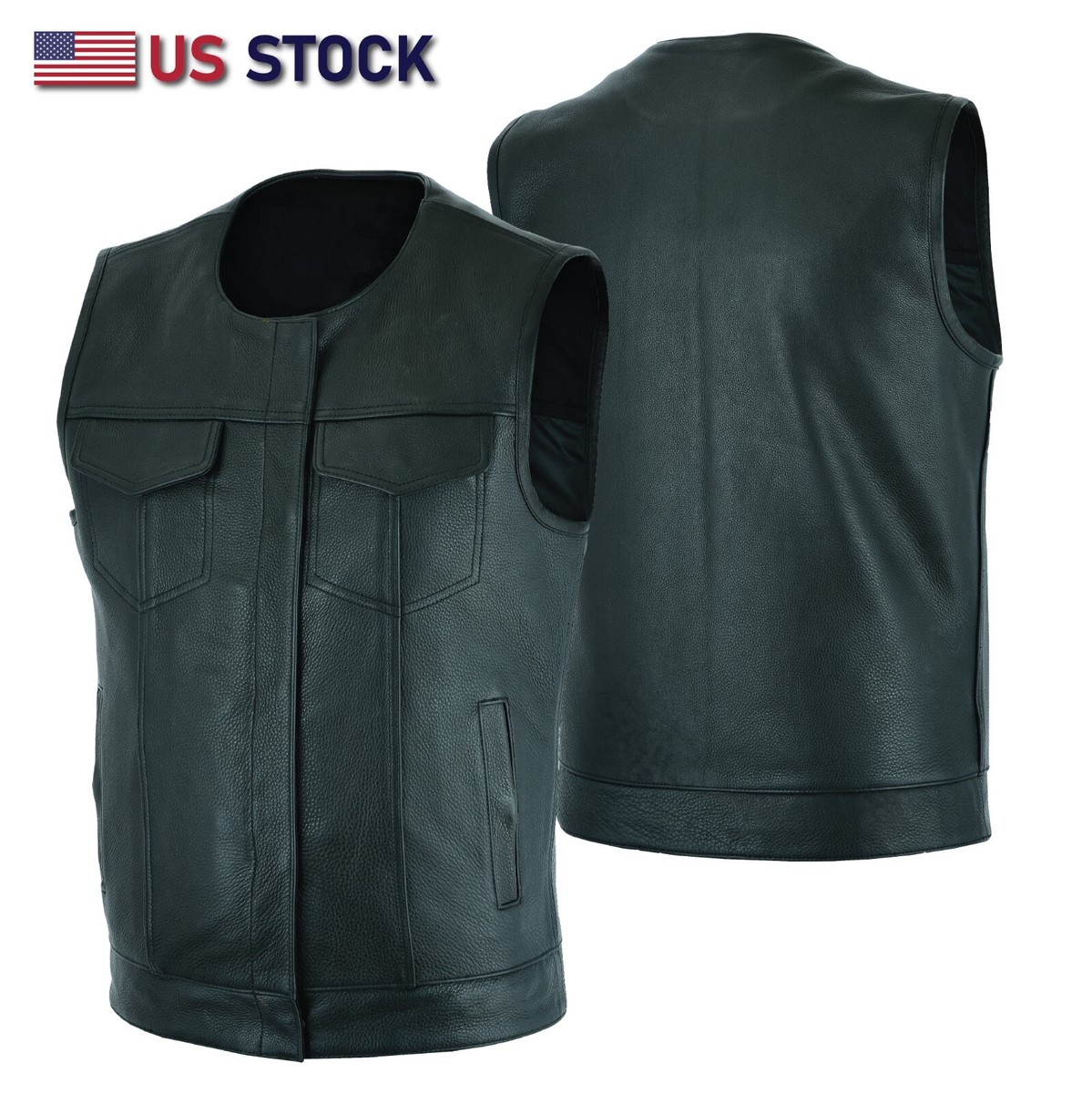 Outlaw Club Motorcycle Leather Vest - SOA Style | eBay