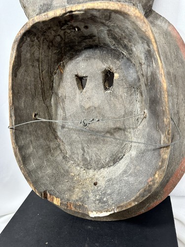Antigua máscara de madera Baule Goli Kple Kple de Costa de Marfil africana - Imagen 6 de 6
