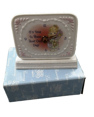 2001 Precious Moments It's Time To Bless Your Own Day Clock 102926 W/Box ENESCO