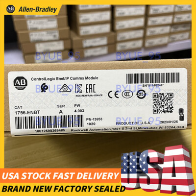 New Factory Sealed 1756-ENBT Allen-Bradley SER A EtherNet/IP ControlLogix Module
