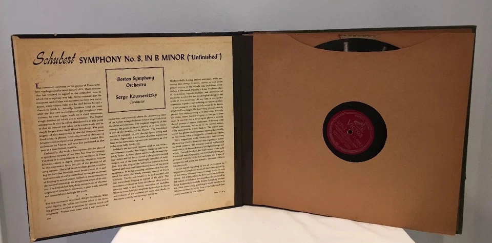 Vintage Original 3 Record Set Schubert "Unfinished" Symphony No. 8 In B Minor Foto 4 de 4