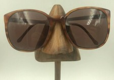 Vintage Titmus Z87 Brown Oversized Oval Horn-Rimmed Sunglasses FRAMES ONLY
