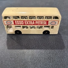 Vintage 1966 Matchbox #74 Daimler White Double Decker Bus
