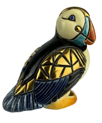 De Rosa Rinconada  Ceramic Figurine   Puffin  4 Inches Tall Fine Ceramic Art